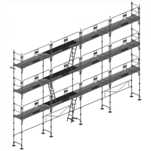 échafaudage façadier dacame duo45 de 104m2 avec garde corps planchers et plinthes