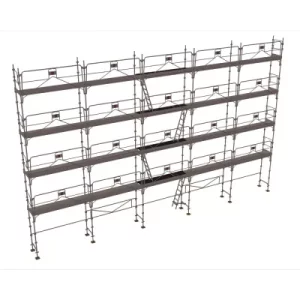 échafaudage façadier dacame duo 45 de 160m2 avec garde-corps planchers et plinthes