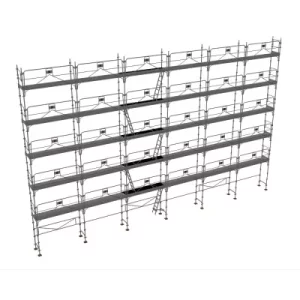 échafaudage façadier dacame duo 45 de 228m2 avec garde-corps planchers et plinthes