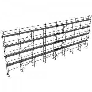 échafaudage façadier dacame duo 45 de 250m2 avec lisses planchers et plinthes