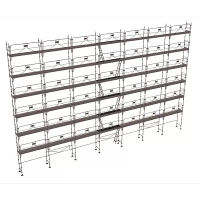 échafaudage façadier dacame duo45 de 308m2 avec garde corps planchers et plinthes