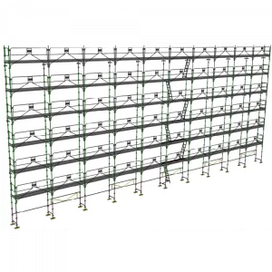échafaudage façadier dacame duo 45 de 434m2 avec garde-corps planchers et plinthes