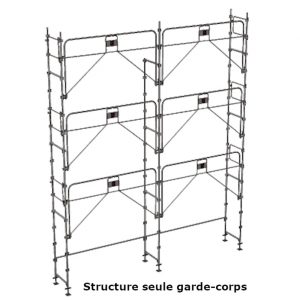 échafaudage façadier dacame duo 45 de 56m2 structure seule et garde-corps
