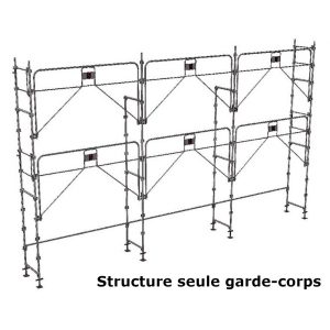 échafaudage façadier dacame duo 45 de 60m2 structure seule et garde-corps