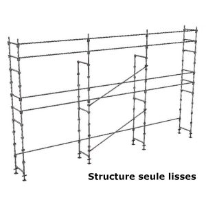 échafaudage façadier dacame duo 45 de 60m2 structure seule et lisses