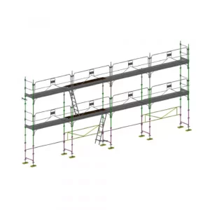 échafaudage façadier dacame duo45 de 78m2 avec garde corps planchers et plinthes