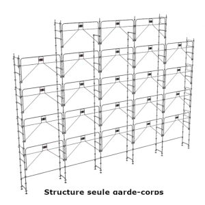 échafaudage façadier dacame duo45 à pignons de 180m2 avec lisses et planchers