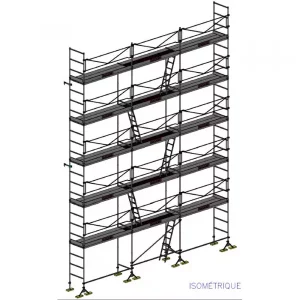 échafaudage de maçon dacame dcm 49 de 120m2 avec garde corps planchers et plinthes