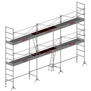 échafaudage de maçon dacame dcm 49 de 60m2 avec garde corps planchers et plinthes