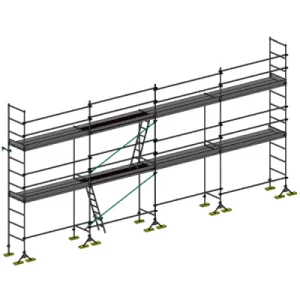échafaudage de maçon dacame dcm 49 de 78m2 avec lisses planchers et plinthes