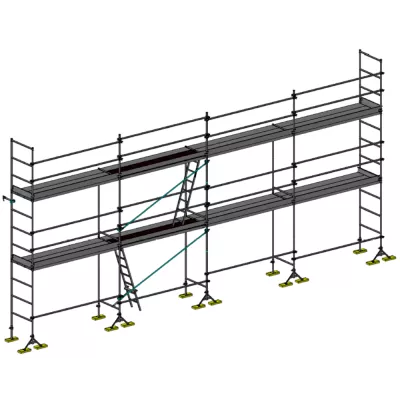 échafaudage de maçon dacame dcm 49 de 78m2 avec lisses planchers et plinthes