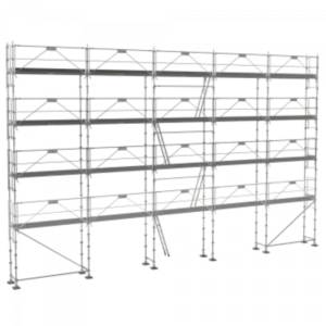 échafaudage façadier tubesca comabi R200 de 160m2 en acier avec garde corps