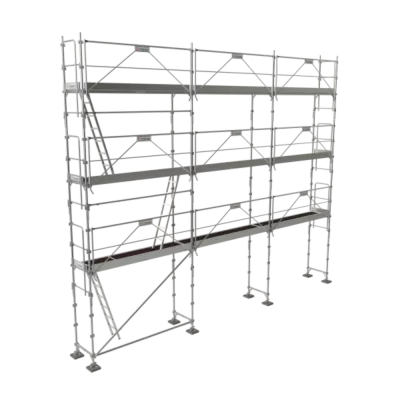 échafaudage façadier tubesca comabi R200 de 80m2 en aluminium