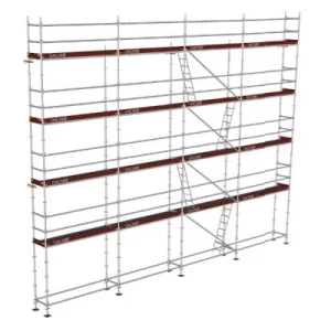 échafaudage multidirectionnel dacame meka 48 de 130m2 avec lisses