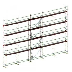 échafaudage multidirectionnel dacame meka 48 de 160m2 avec lisses