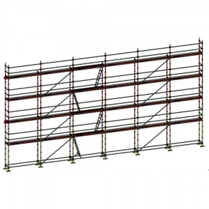 échafaudage multidirectionnel dacame meka 48 de 190m2 avec lisses