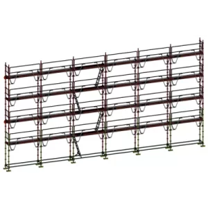 échafaudage multidirectionnel dacame meka 48 de 190m2 avec garde corps