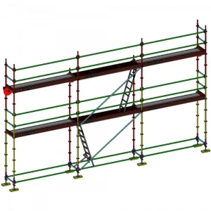 échafaudage multidirectionnel dacame meka 48 de 60m2 avec lisses