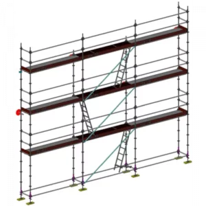 échafaudage multidirectionnel dacame meka 48 de 80m2 avec lisses